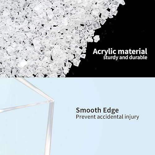 Miniatura 4 de HSYMQ Portalápices de escritorio transparente con 3 compartimentos, soportes acrílicos, organizadores de escritorio y accesorios