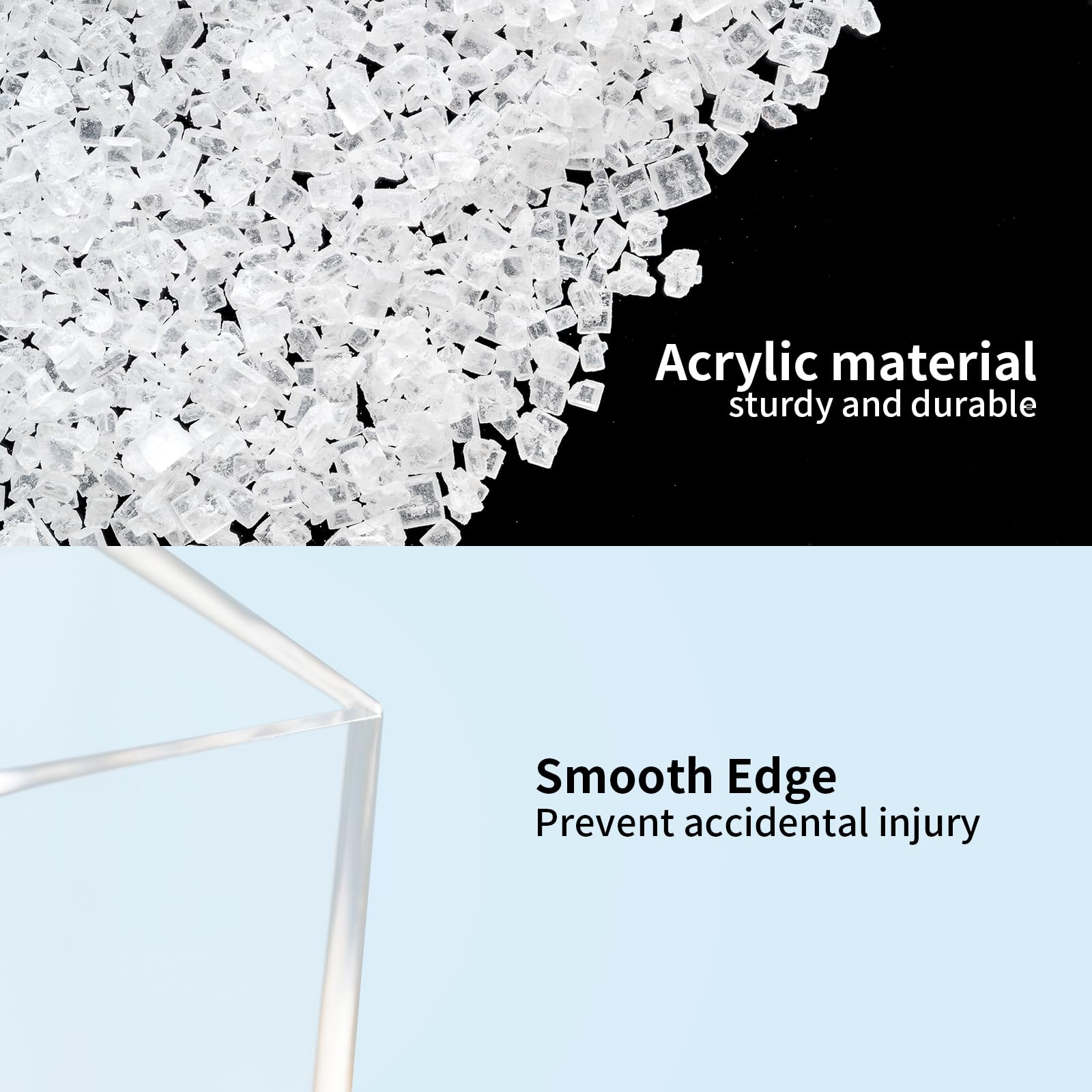 Clear Acrylic Pen Holder - 3 Compartments -4