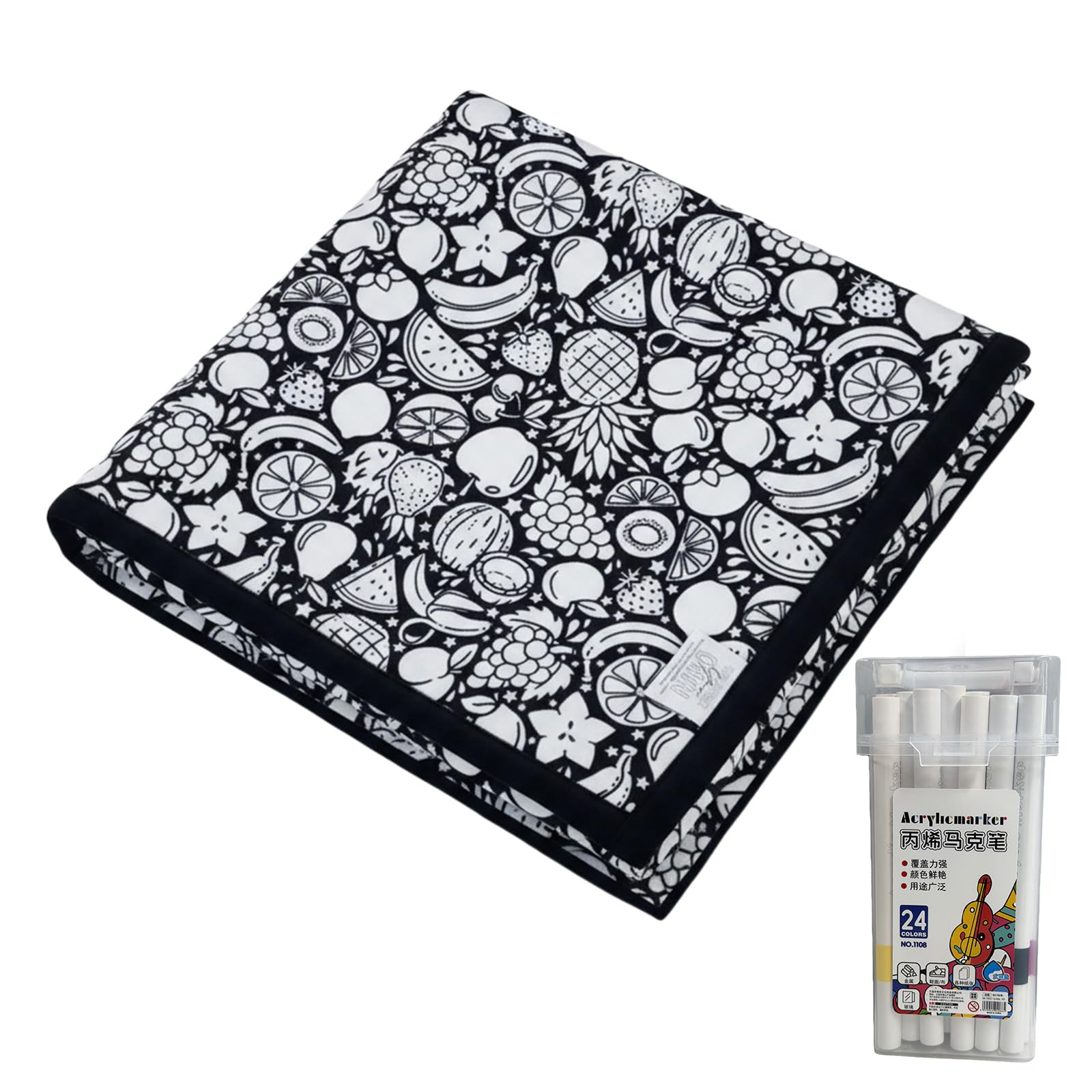 Color Your Own Blanket Washable Fuzzy Velvet Creative Art Project with Markers Painting Blanket for Holiday Arts Crafts Activity Party