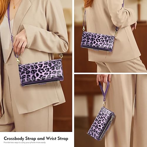 Miniatura 52 de Antsturdy Funda compatible con iPhone 15 Plus (bloqueo RFID). Funda de piel sintética para teléfono para mujeres y hombres, funda protectora a