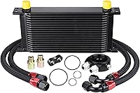 EVIL ENERGY 19 Row Oil Cooler Kit 10AN Universal Engine Transmission Cooler Aluminum Black Radiator