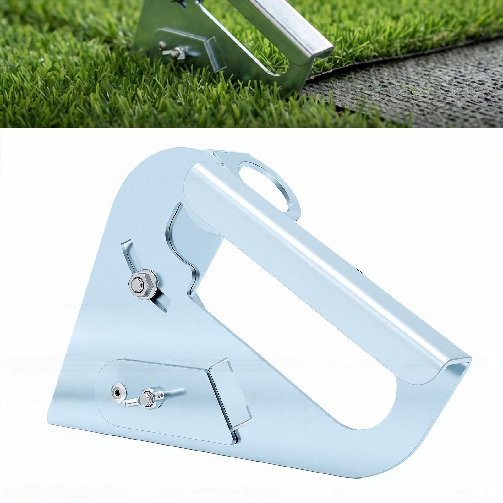 Cortador de Césped Artificial, Bordeador de Césped Resistente, Cortador de Sintético con 10 Cabezales de Repuesto, Caja de Almacenamiento para Mantenimiento del Campo de Béisbol del Patio