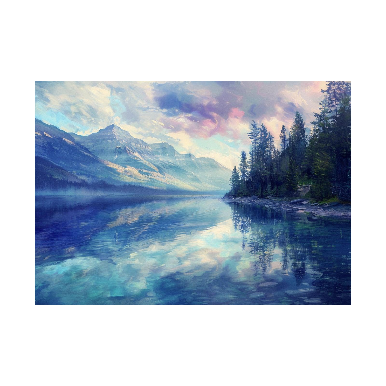 Impression sur toile de paysage 60x80cm pour illuminer un salon moderne