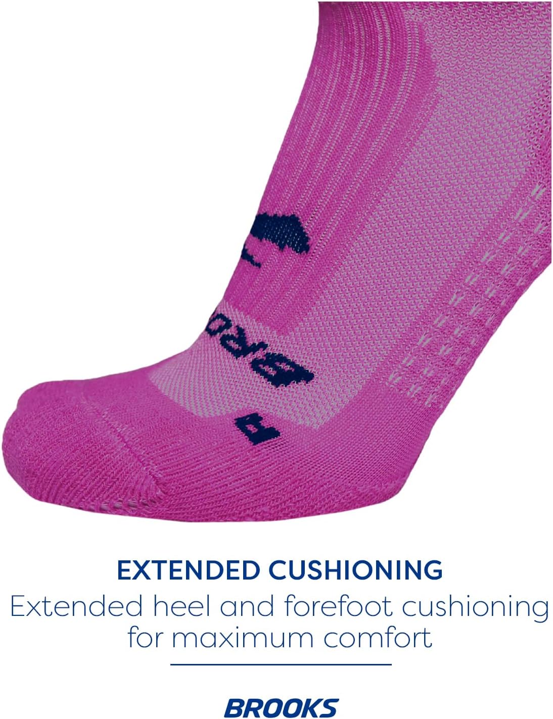 Brooks Ghost No Show Socks I Performance Running Low Profile Socks with Arch Support for Men & Women