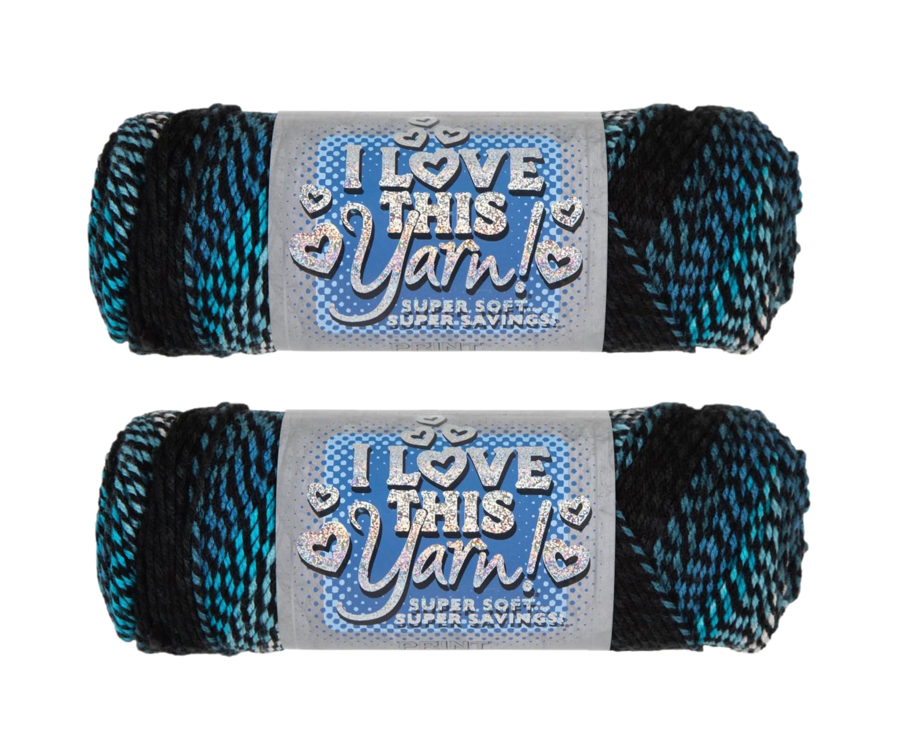 Amazon.com: Hobby Lobby Print I Love This Yarn, 701 Aqua & Black