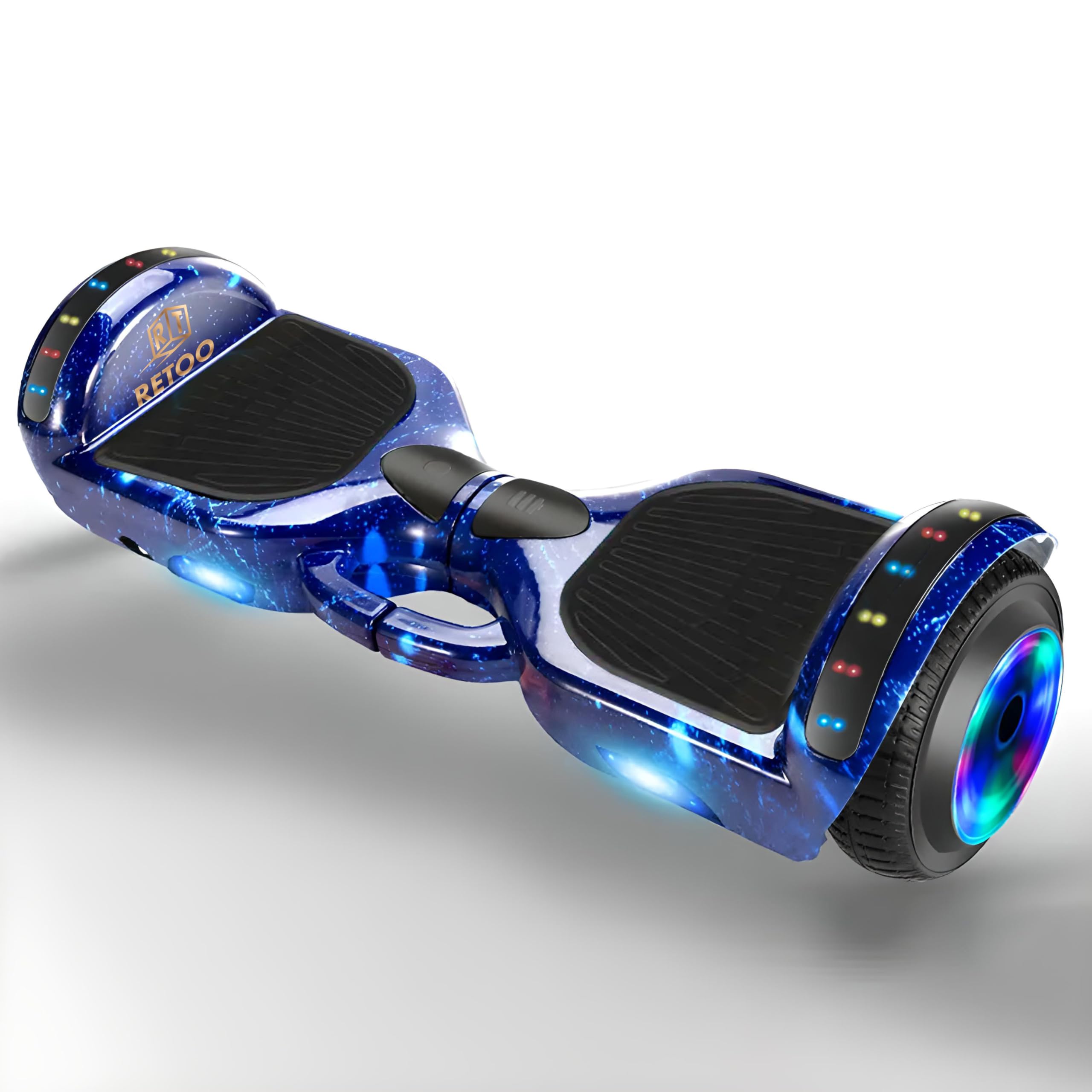 Retoo Hoverboard 10 Zoll mit Bluetooth & LED – Self Balance Elektro Scooter mit 2×250W Motor, Lautsprecher & Hoverkart kompatibel, inkl. Schutzset für Kinder & Erwachsene