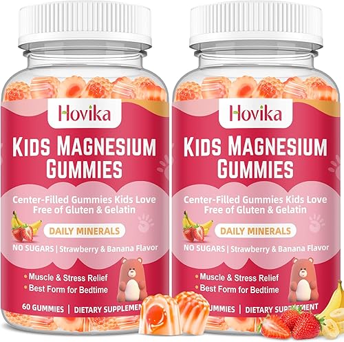 Vista 17 de Gominolas de magnesio para niños - Glicinato de magnesio, citrato, prebiótico, zinc - Complejo de magnesio para niños y adultos, gomitas calmantes