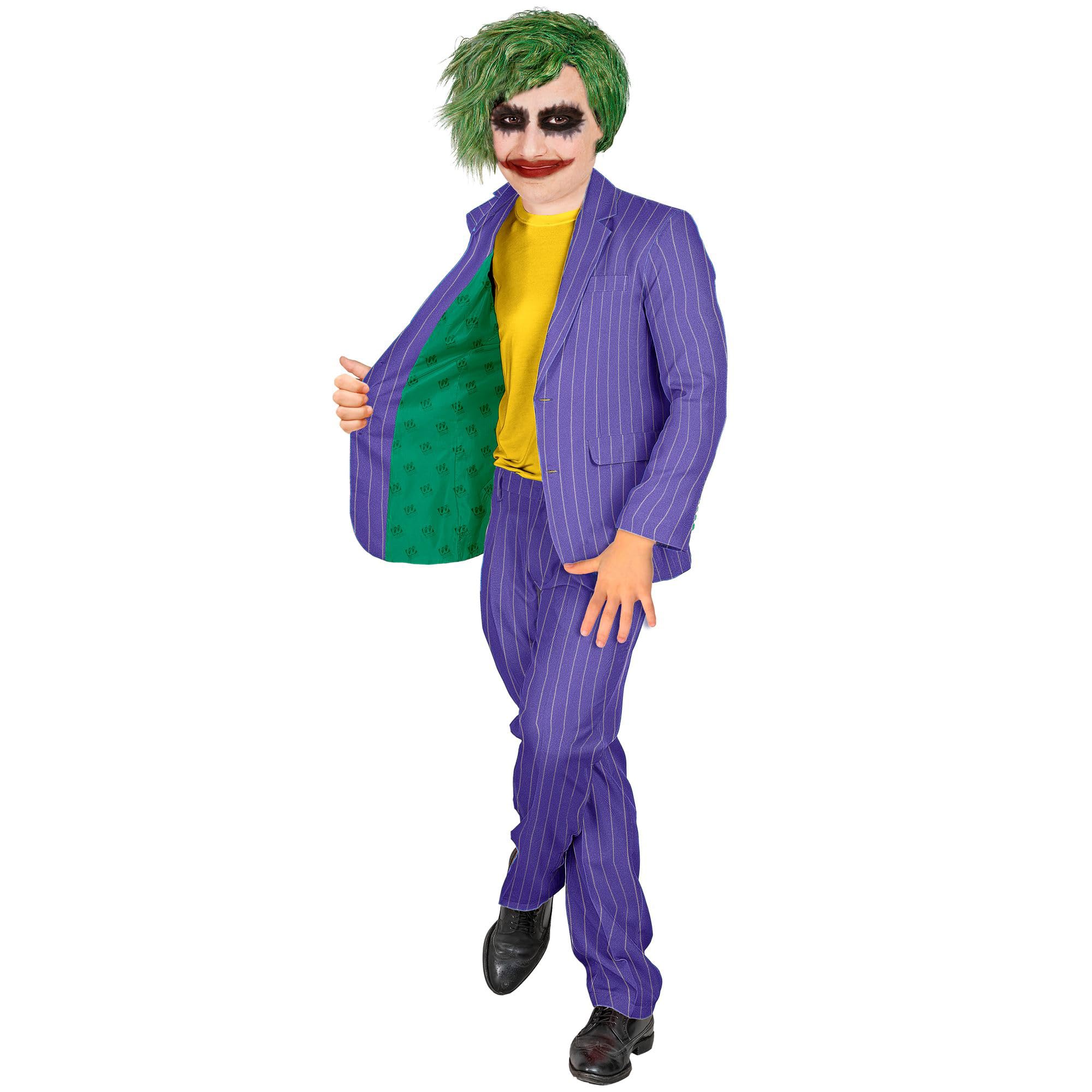 W WIDMANN MILANO Party Fashion - Evil Clown Costume Party Fashion for Children, Horror, Killer, Psycho, Circus, Show, Halloween, Carnival, Theme Parties