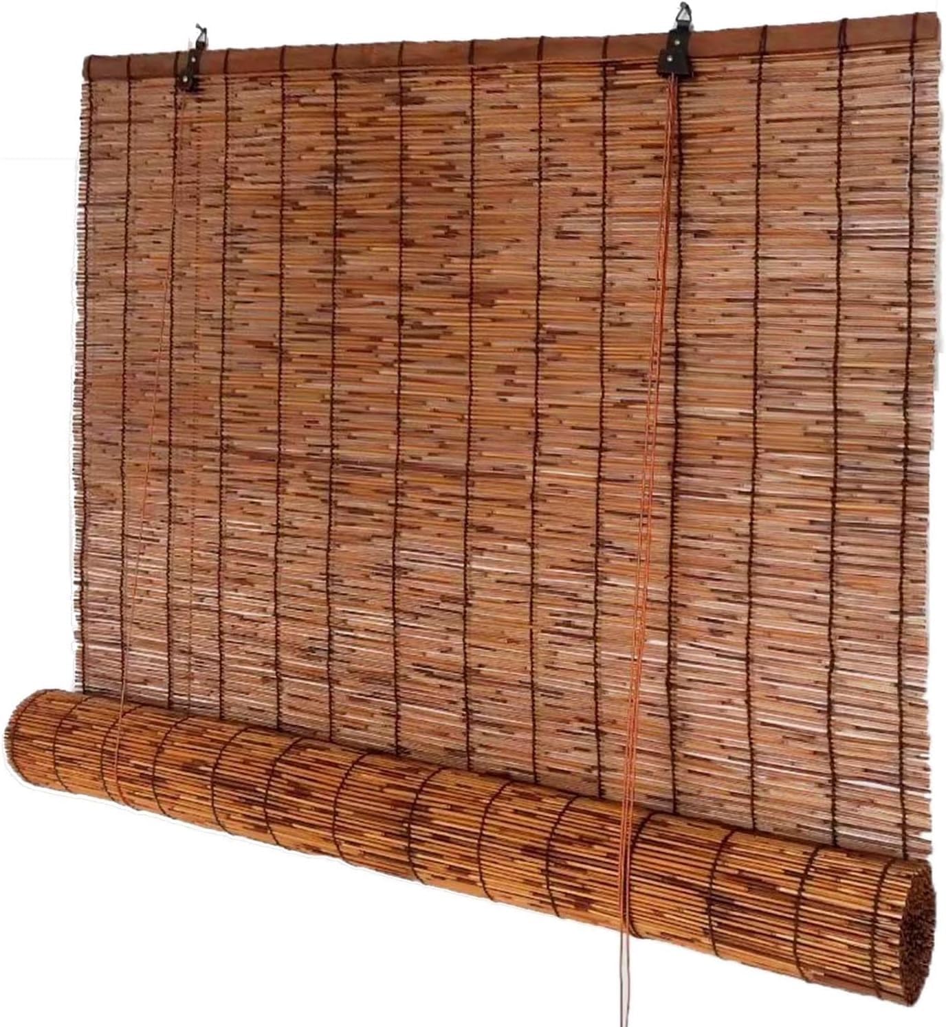 Store Enrouleur en Bambou Naturel Store Bambou Extérieur 100x200 120x160 150x180 160x230cm Rideau De Roseau pour Fenêtre – Protection Solaire, Intimité(160x120cm)