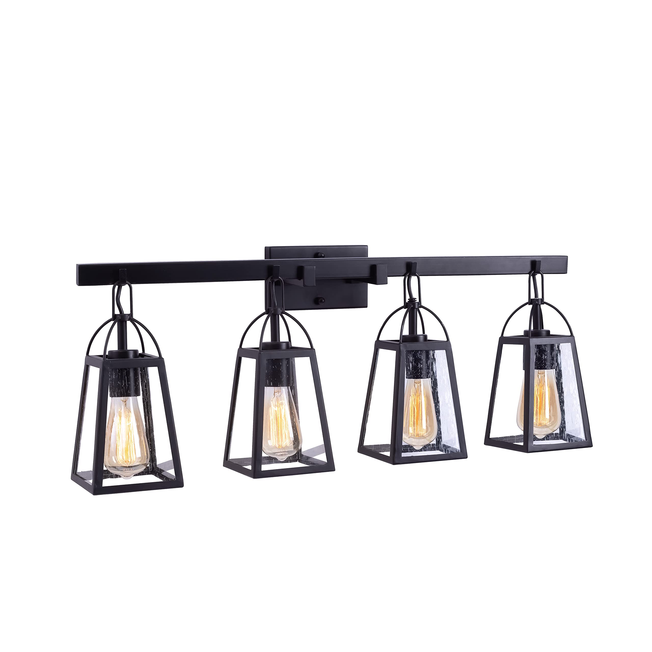 Muskoka Lifestyle Products Rustic Farmhouse Vanity 4 Light with Seedy Glass Bath Light (4 Light)