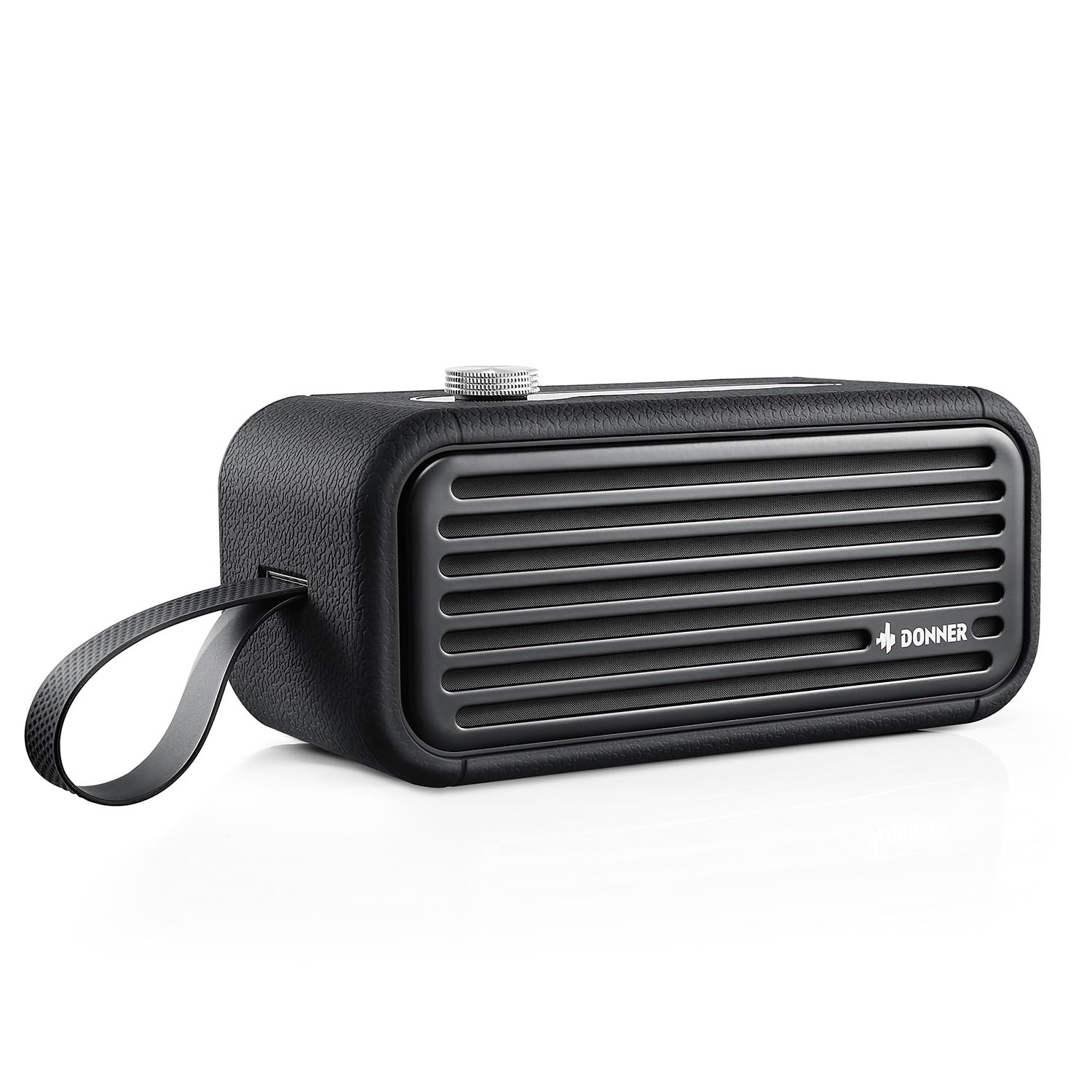 Donner Go Amplificatore mini per chitarra elettrica 25W, amplificatore portatile con controllo app intelligente, ricarica Tipo-C, doppio ingresso Bluetooth e AUX per esercizi quotidiani