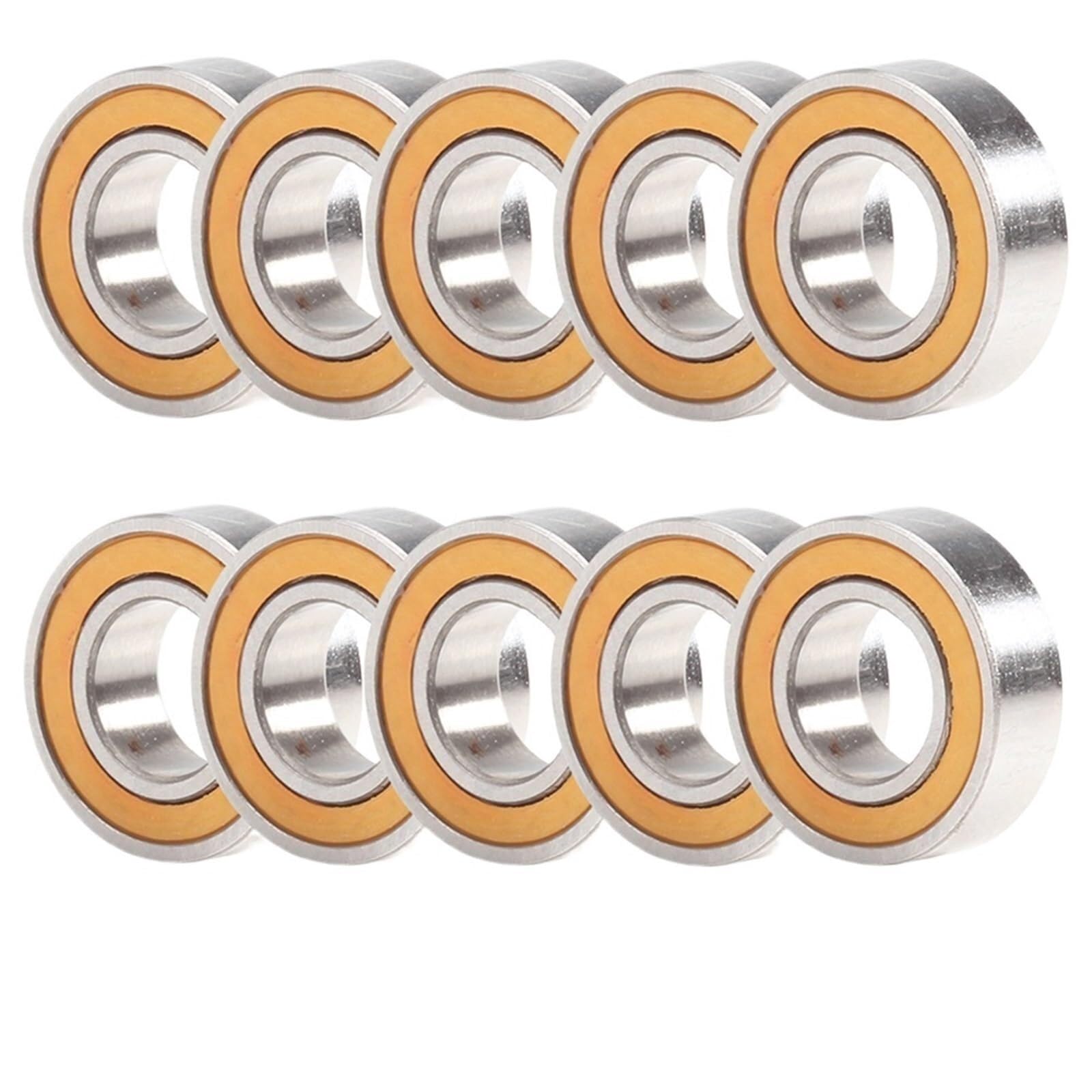 MR126RS łożysko 10 sztuk 6x12x4 mm ABEC-3 Hobby elektryczny zdalnie sterowany samochód ciężarówka MR126 RS 2RS łożyska kulkowe MR126-2RS pomarańczowe uszczelnione