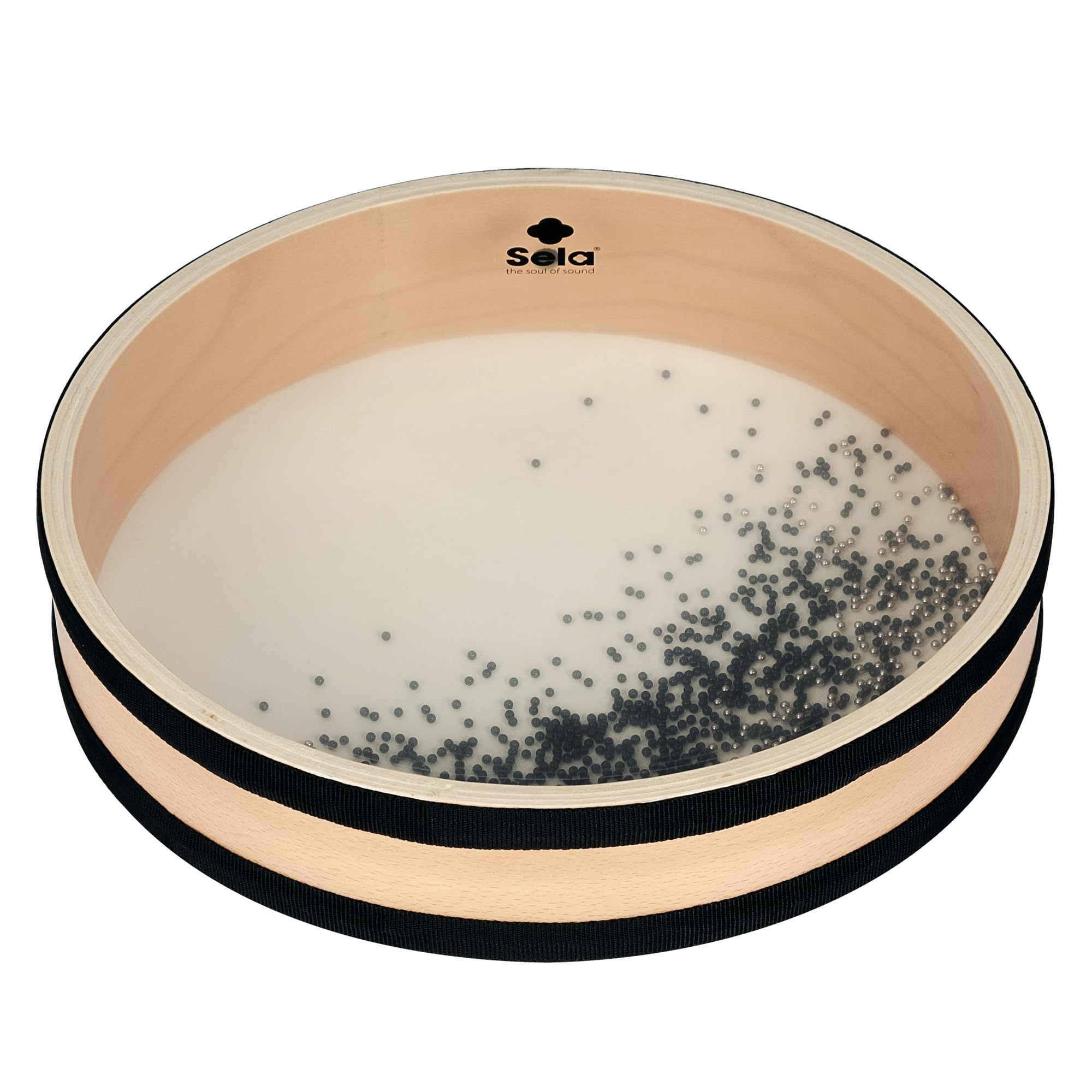 Ocean Drum 50 cm (20"), cornice in legno con pelle naturale