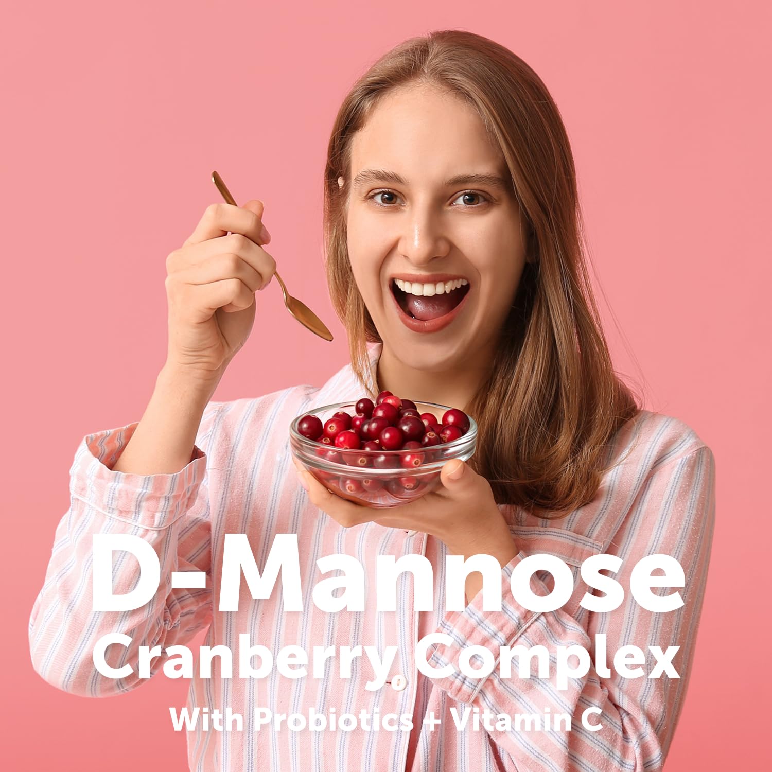 Micro Ingredients D Mannose 1,300mg Per Serving with Cranberry | 240 Veggie Capsules + Fat-Soluble Vitamin C & 1 Million CFU Probiotics Blend | Daily D Mannose Formula for Women | Filler Free, Non-GMO — Amazon image 5