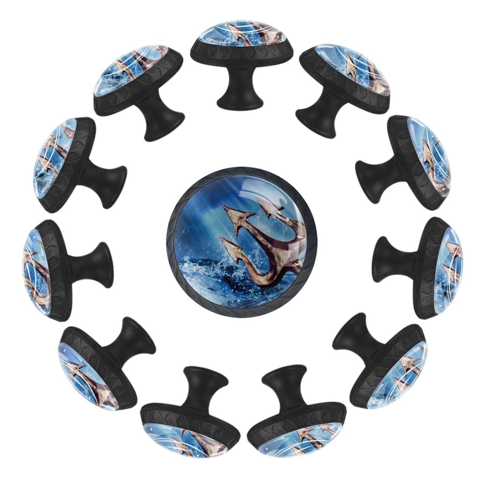 Bouton de tiroir ronds 35mm Poseidon's Trident pour sublimer la crèche et la salle de jeux