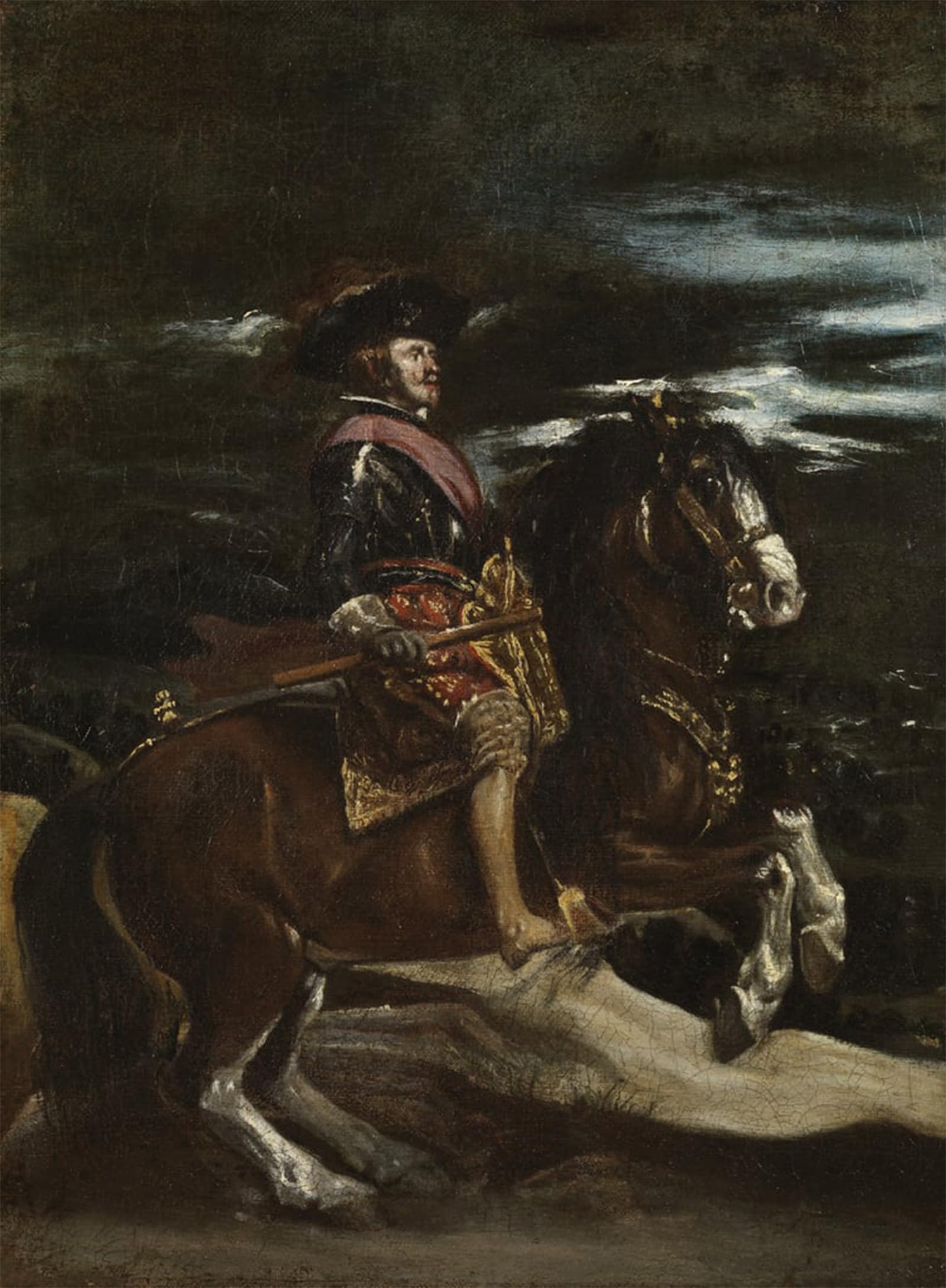 SERENDIPITP Retro Picture Poster Wall Art Pictures Painting Iv on Horseback by Diego Rodriguez De Y Velazquez Wall Art Canvas Print for Wall Decor 60x90cm