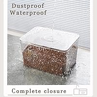 Vista 7 de Clear plastic storage bins with LIDS,storage containers for snacks, cosmetics, books, dog food, Storage Organizer for Nursery，Kitchen, Living