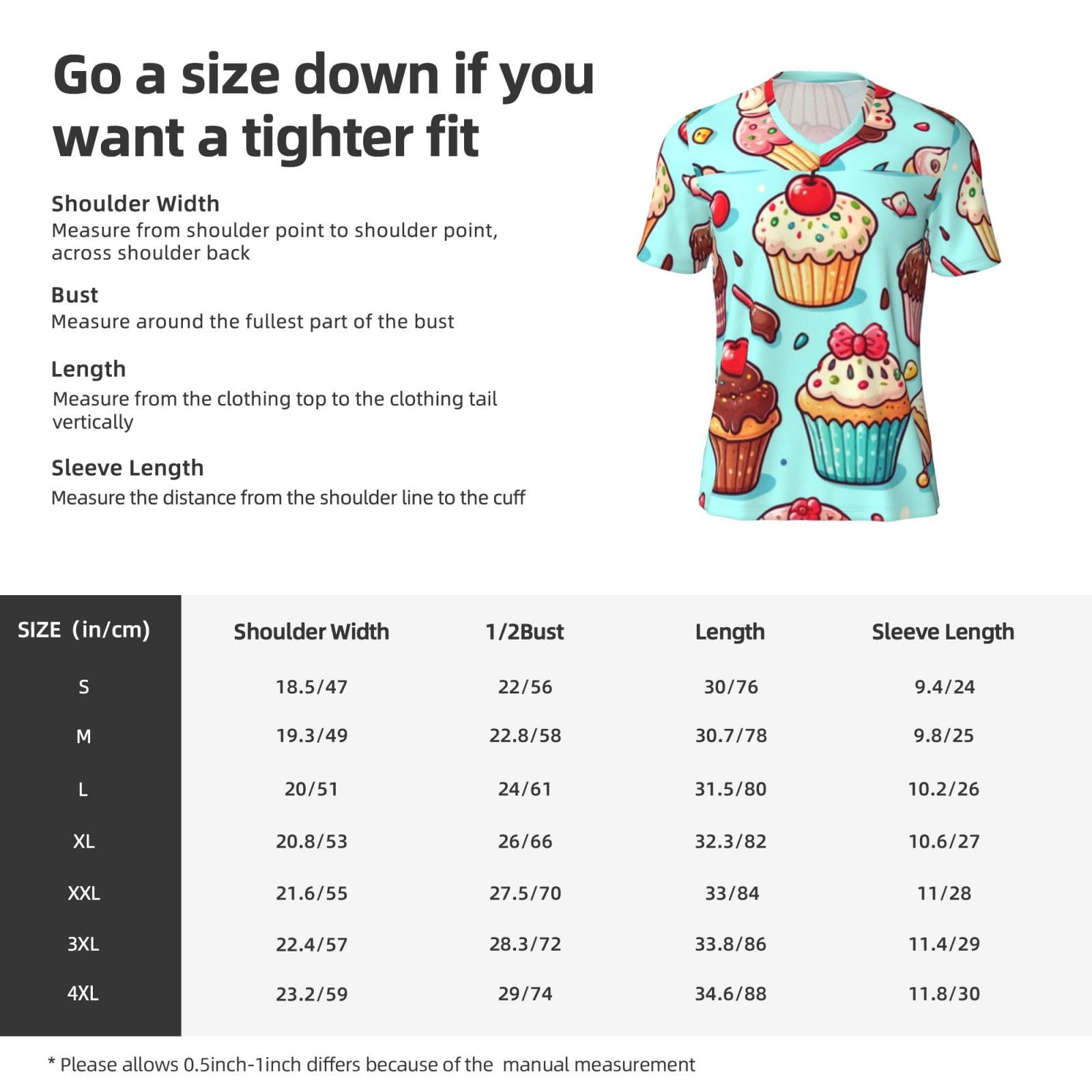 Stylish Athletic Sports Jersey Bakery-Cupcakes-Pastel Men's Rugby Jersey Small Black