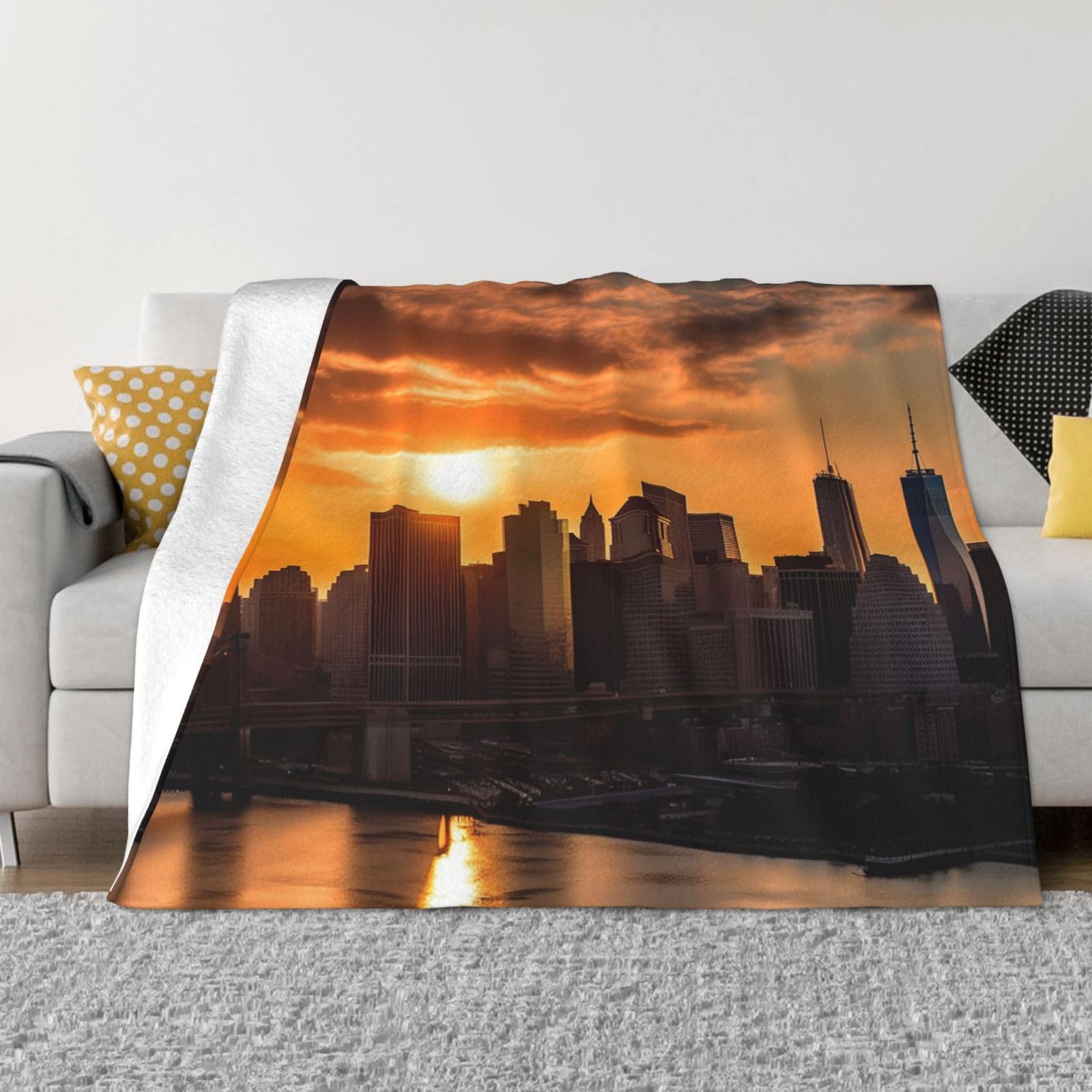 Couverture polaire en flanelle pour lit contre le froid nocturne plaid léger pour canapé