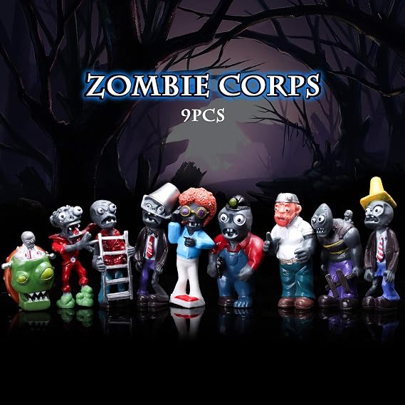 Maikerry 16Pcs Plants vs Zombies Figures PVZ Figurines Cupcake Figures Decorative Toys