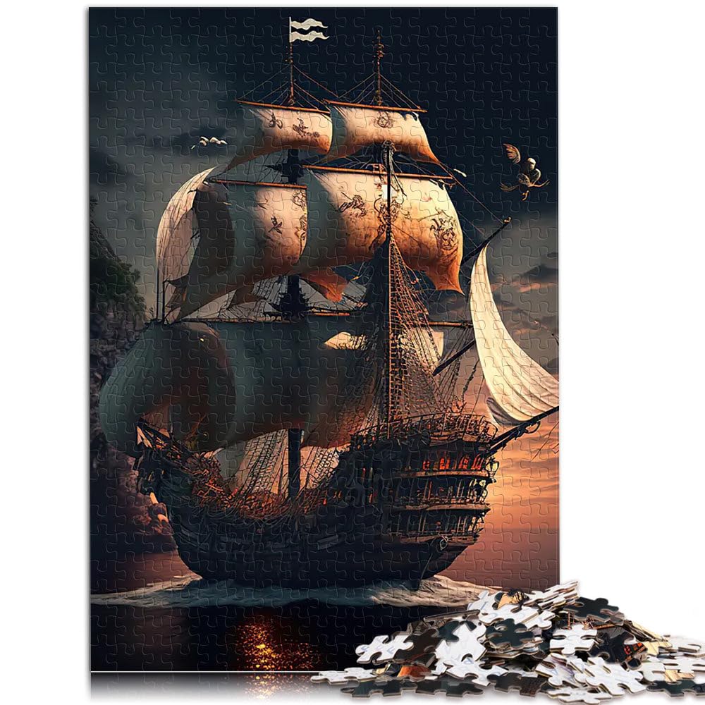 puzzle 2000 pezzi per adulti nave pirata Giocattoli che creano dipendenza e sfidano l'intelligenza del cervello gioco di sfida unico 70x100cm