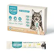 PETPHABET Lickable Cat Treats Squeeze, Creamy Puree Squeezable Wet Kitten Treats, Tuna & Chicken Recipe 20 Tubes, Paste Snacks for Skin & Coat Health, Digestive Care, High Protein, Grain Free