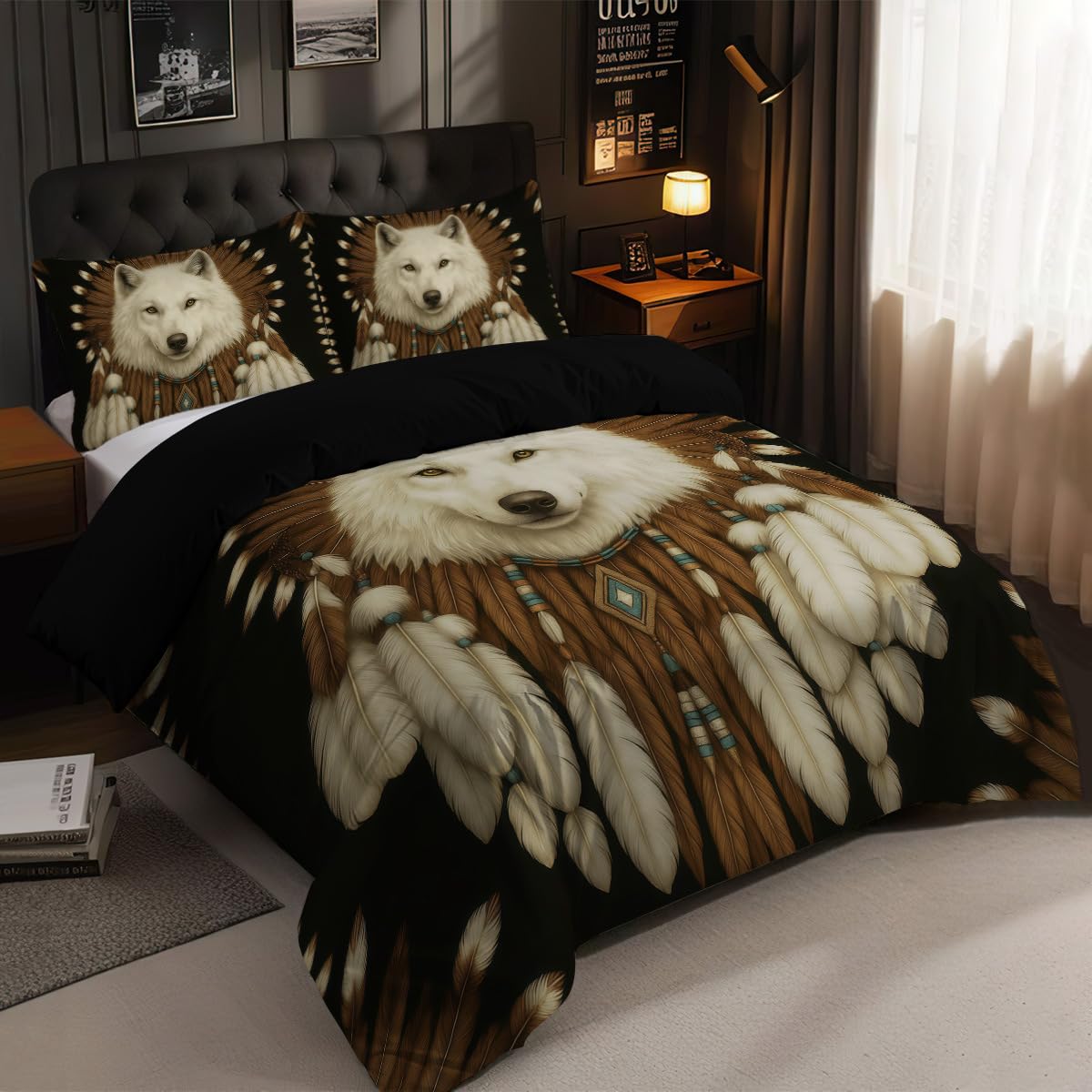 WPSJT046 - Juego de funda de edredón con estampado digital 3D con cierre de cremallera, ropa de cama suave y ligera para adultos y adolescentes (200 x 200 cm)