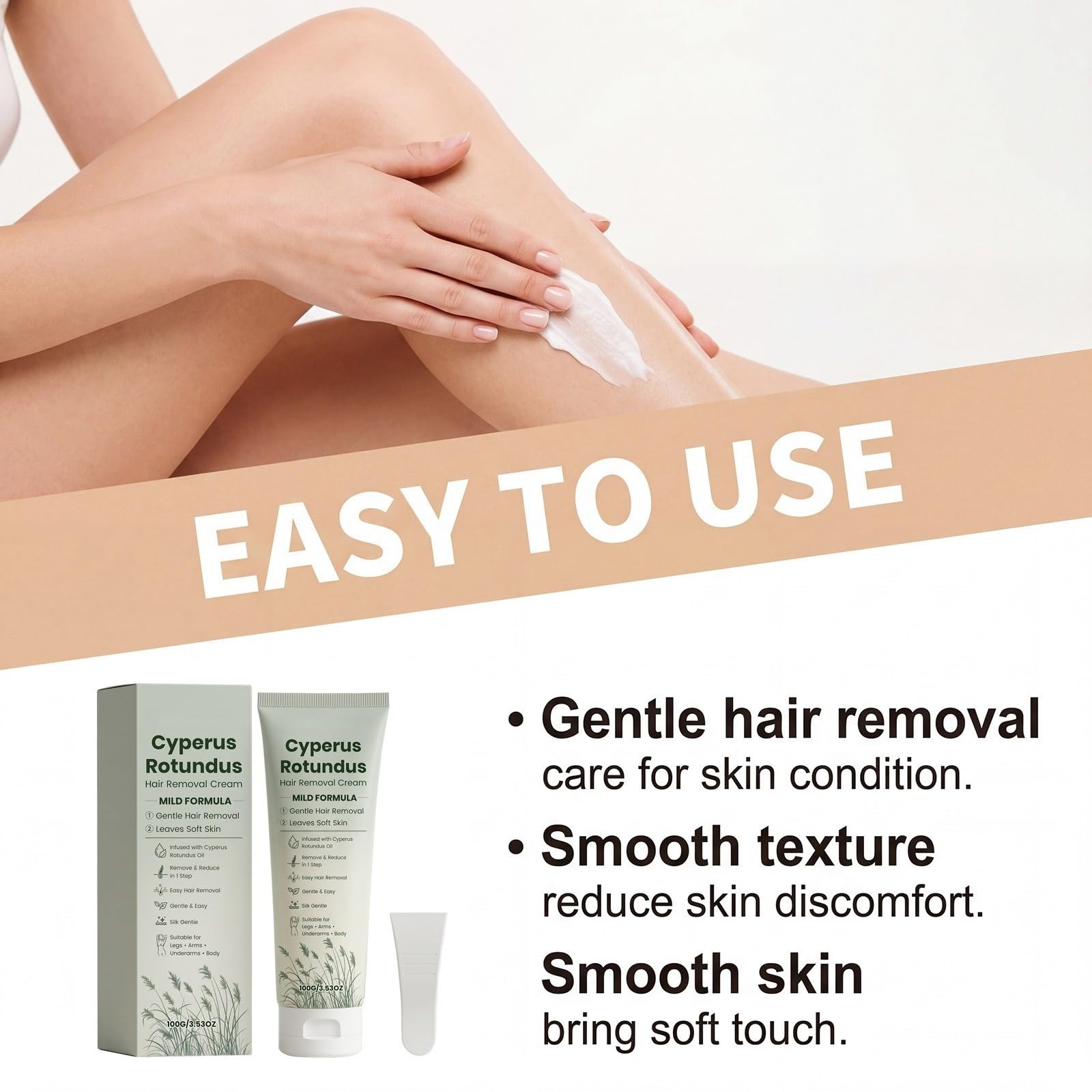 Générique Crema depilatoria intima 100 g, per gambe braccio, petto pancia, ascelle, casa, spiaggia, matrimonio, nuoto