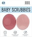 S&T INC. Exfoliating and Massaging Cradle Cap Bath Brushes for Baby, Silicone - 2 Inch x 2.5 Inch, Pink, 2 Pack