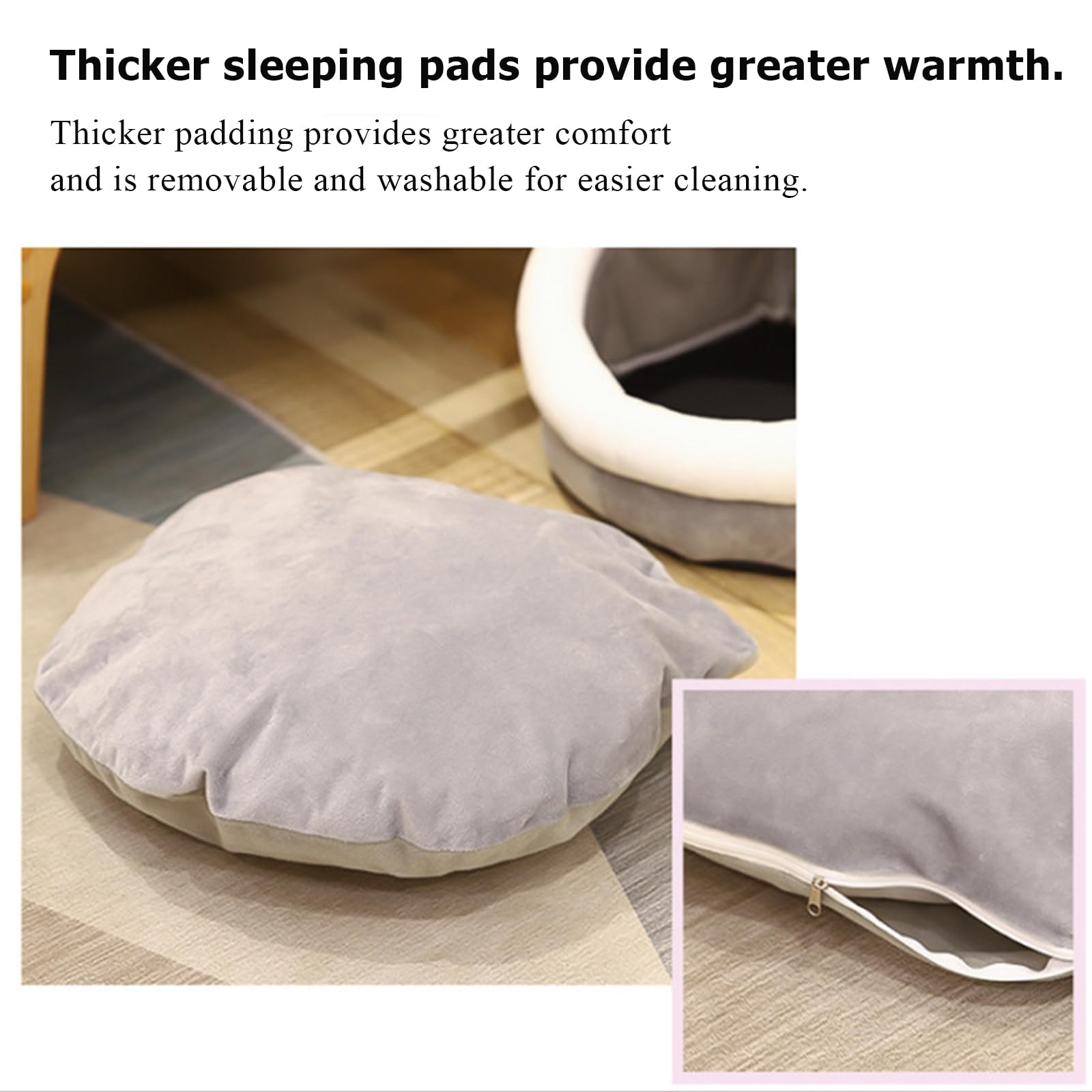 Lits pour chat pour l'intérieur, grotte en forme de chat avec jouet suspendu, maison lavable pour petits animaux de compagnie, canapé apaisant super doux, fournitures chaudes et douces pour