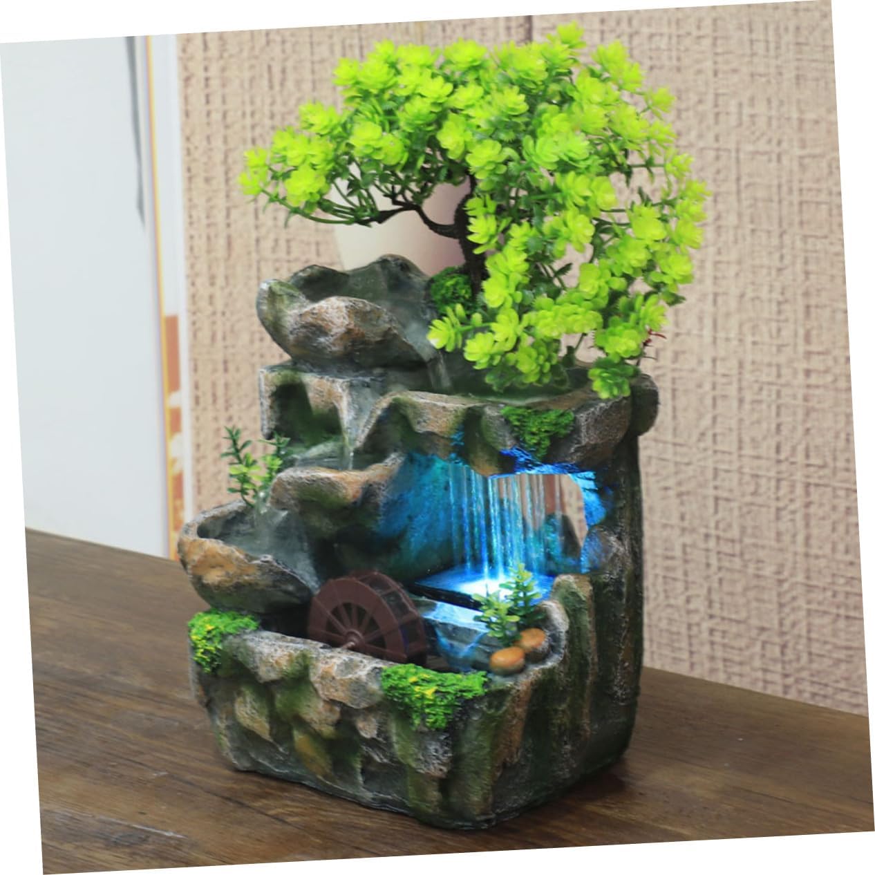 Water Fountain Indoor Tabletop Fountain Water Feature Decorative for Living Room Office Home Decor Us Plug