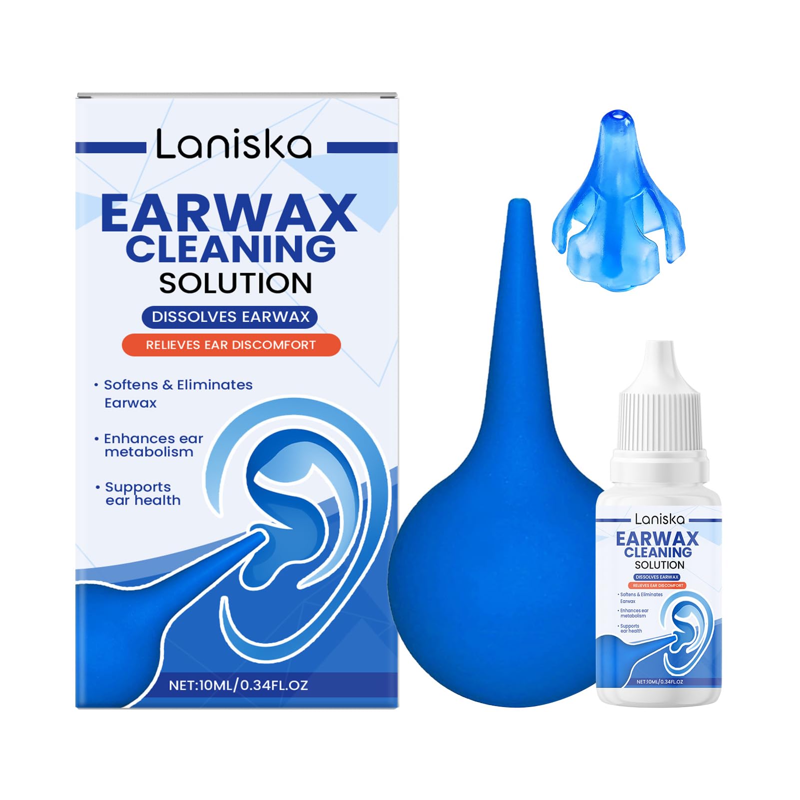 Ohrenschmalzentferner 10 ml,Ohren Reinigung Set,Ohrentropfen zur sanften Ohrenreinigung,Ohrenschmalz Entferner mit Pipette,ohrreiniger für Erwachsene