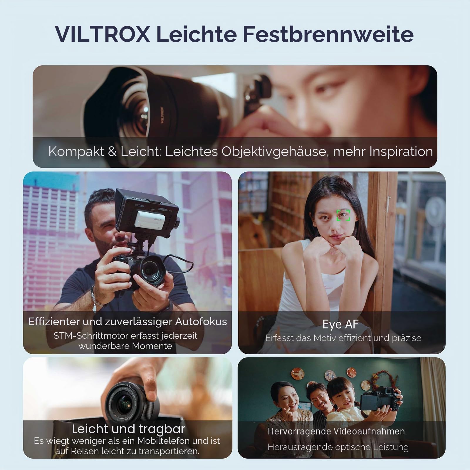 VILTROX AF 20mm F2.8 FE für Sony E Mount Vollformat Objektiv Prime | 20mm f/2.8 E-Mount Weitwinkelobjektiv für Sony Alpha a7 a7III a7R a7RII I a7RIV a7S a7SII a9 a7C a6700 a6600 a6400 a7iv a7ii
