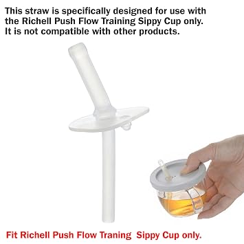 Replacement Straw for Push Flow Training Sippy Cup
