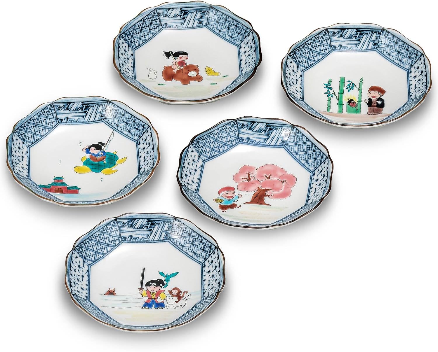 林九郎窯　小付揃　献上菊割地紋　小皿5枚セット 林九郎窯 小付揃 献上菊割地紋 小皿5枚セット