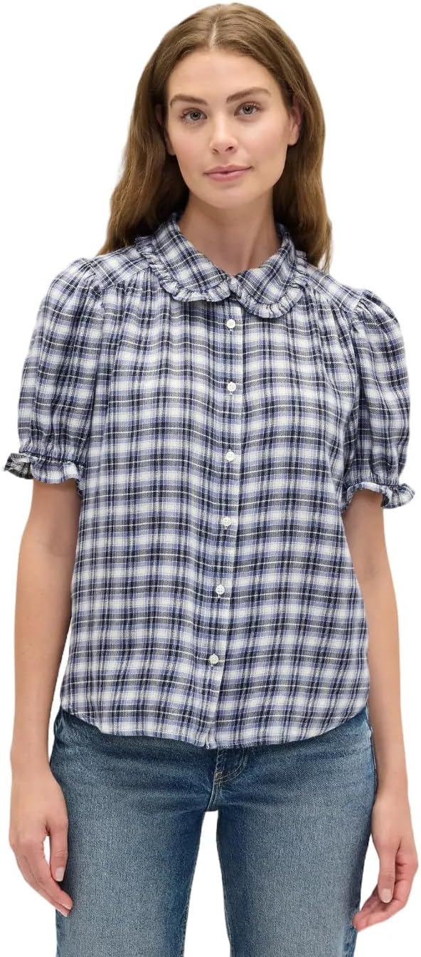 Gap Womens Puff Sleeve Woven Top