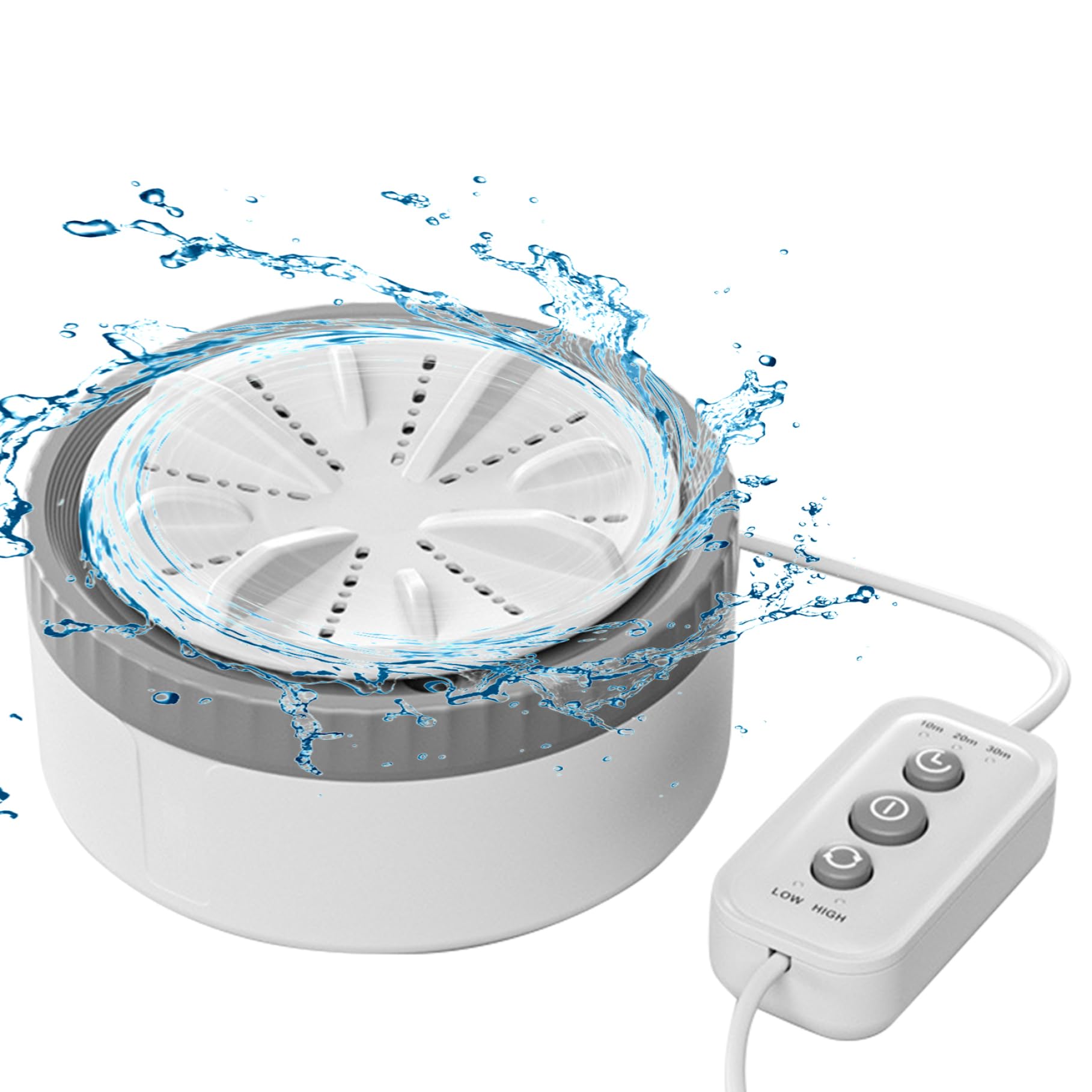 Peosaard Grey Portable Washing Machine Usb Powered Mini Washer Turbine 3 Modes Travel Washing Machine For Business Trip, Home,Apartment, College Rooms, Portable Washing Machine