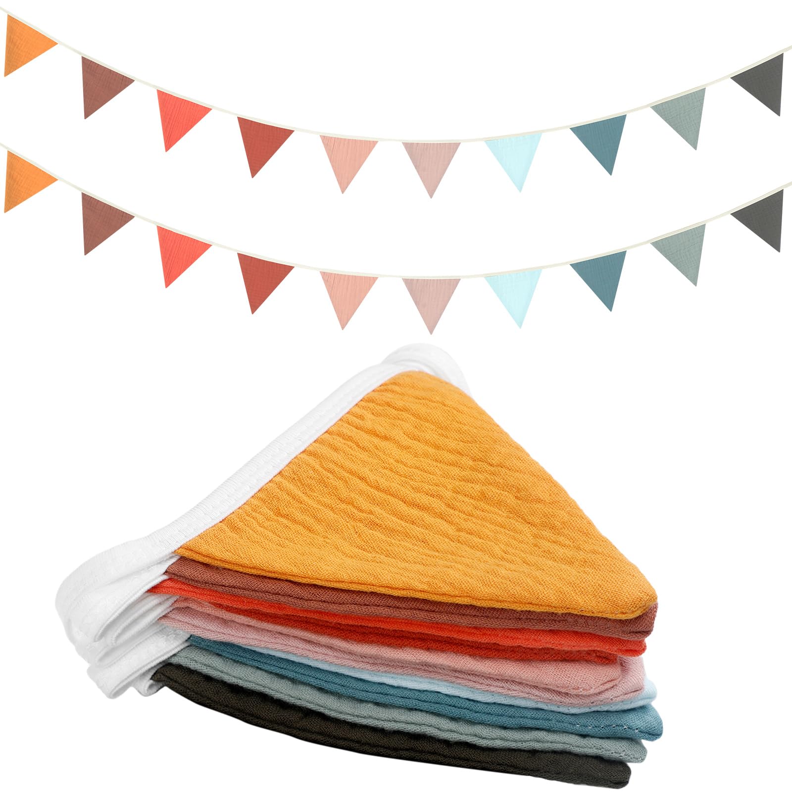 Multicolor Fabric Pennant Banner Garland