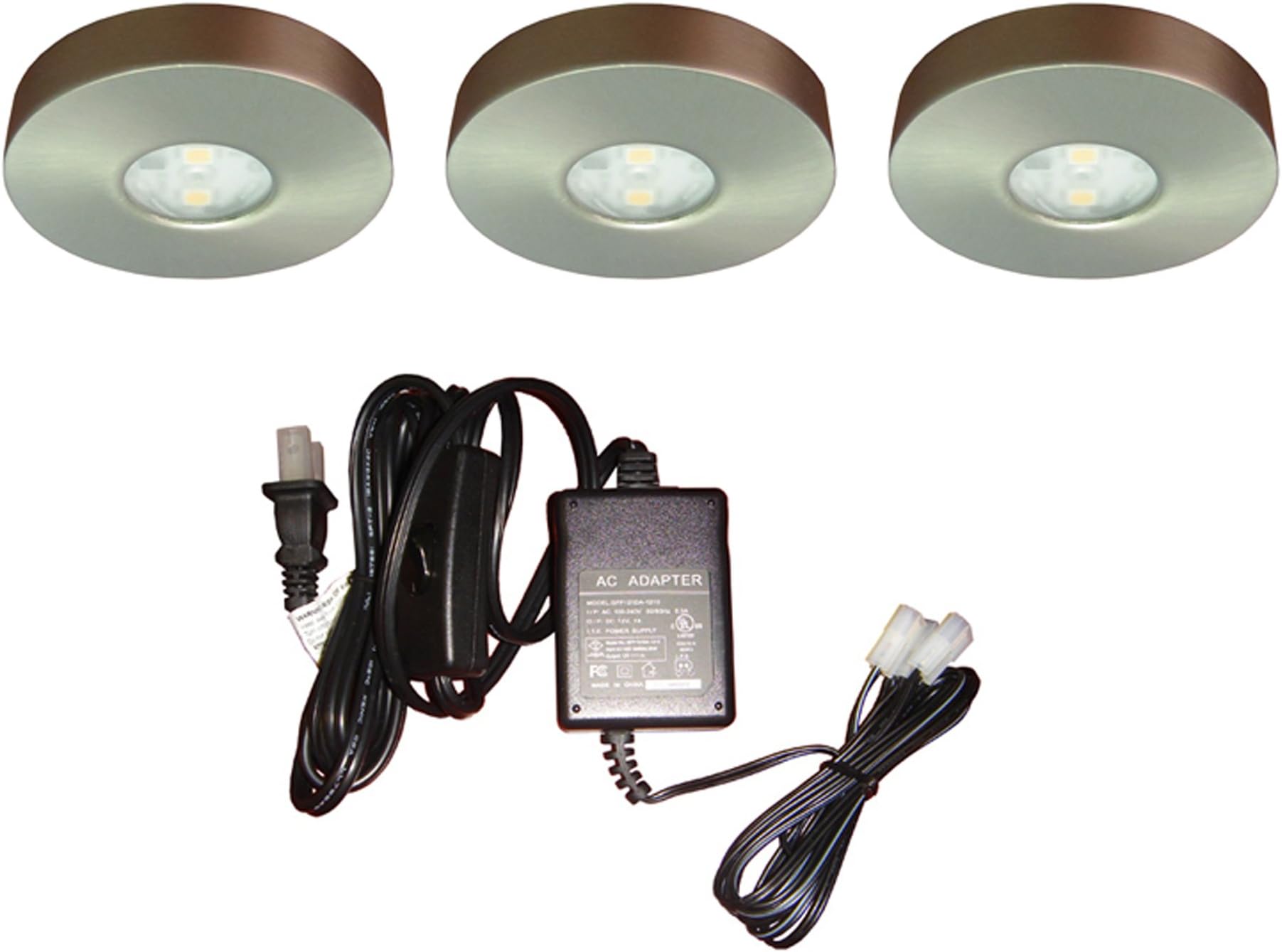 DALS K4002-SN 12V DC High Power LED Puck Satin Nickel