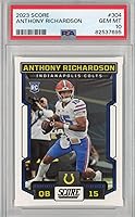 Vista 1 de Graded 2023 Panini Score Anthony Richardson #304 Rookie RC Football Card PSA 10 Gem Mint