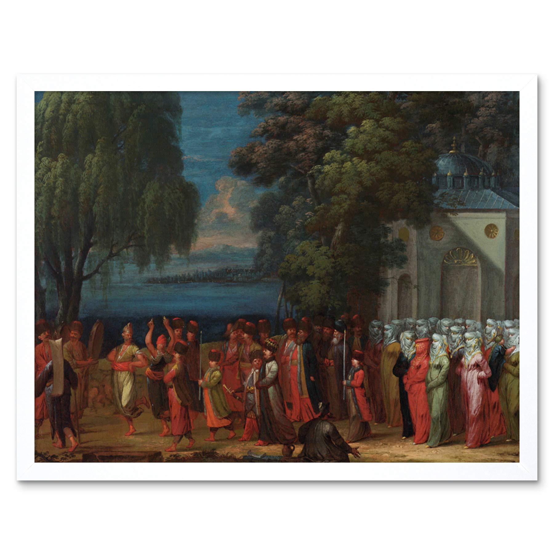 Artery8 Jean Baptiste Vanmour Armenian Wedding Painting Art Print Framed Poster Wall Decor 12x16 inch