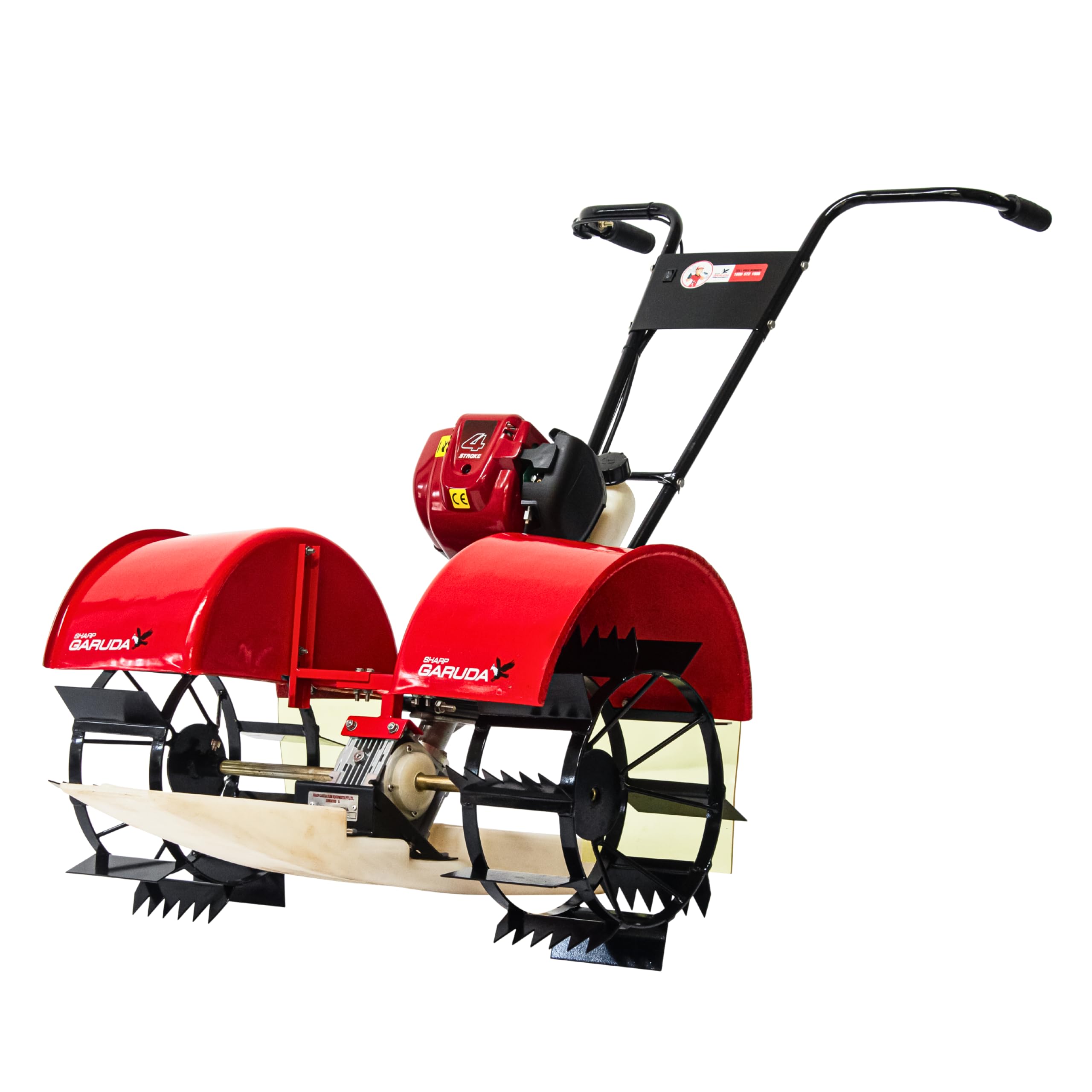 Paddy Weeder - 36cc 4Stroke Petrol Engine Rice Field Weeder, Paddy Agriculture Inter-Crop Distance 20cm to 30cm Two-Row Weeding Machine (4 - Stroke)-image-11