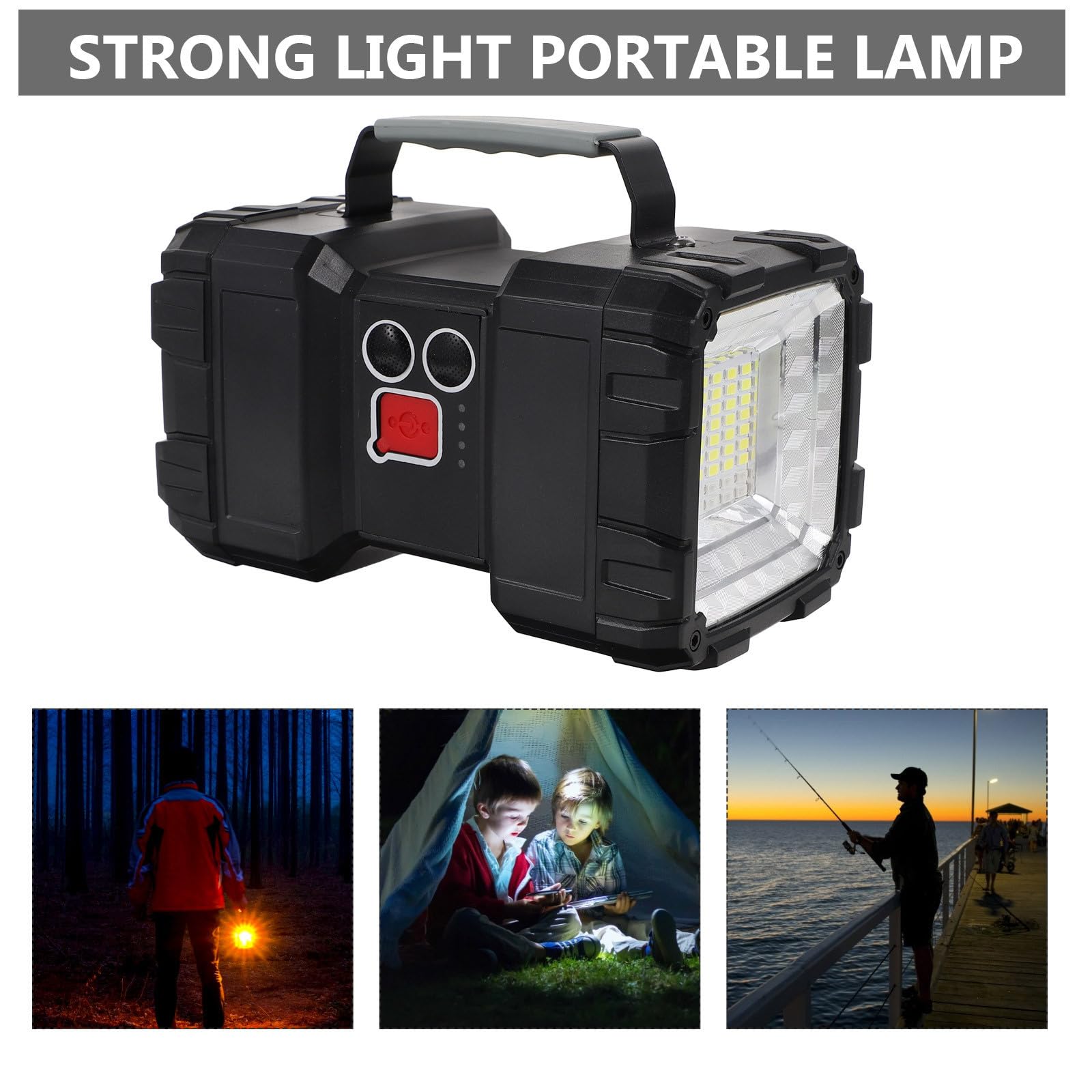 Torcia Ricaricabile Potente 50w L2+45smd Nero per Esterni | Ipx4, Formato Compatto Portatile, Spotlight 3 Livelli e Floodlight 4 Livelli