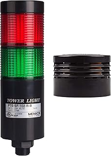 PTE-SCB-2FF-RG-B, Tower Light Kit, 56mm Modular LED, Red/Green Lens 2 Stacks, Steady, Direct Mounting, Black Body, 25