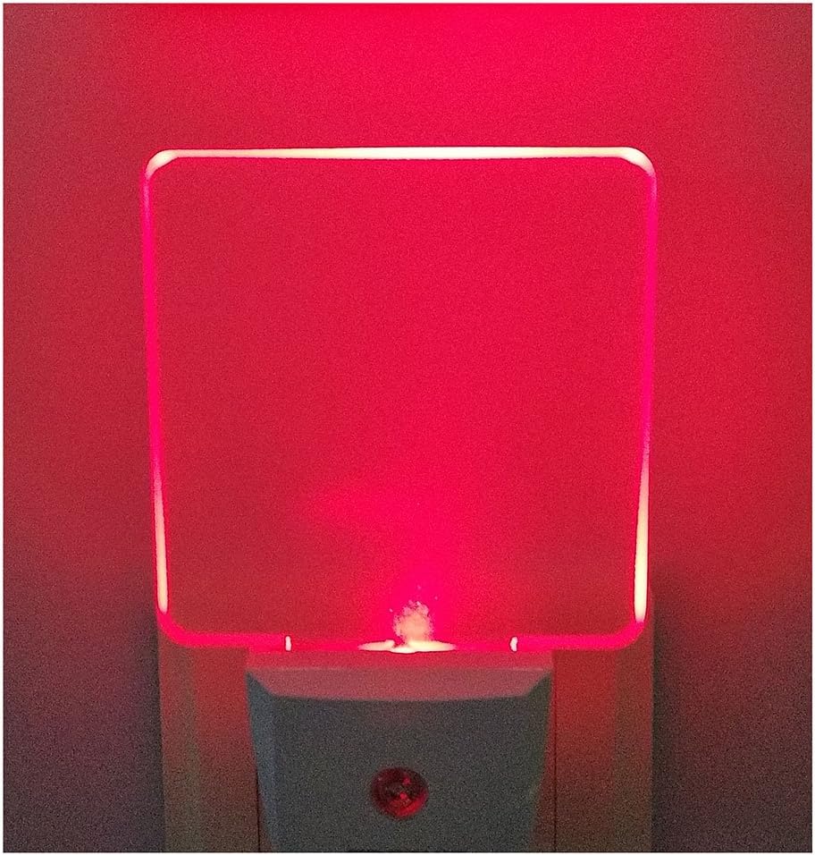 Greenic Red LED Night Light 2 Pack, Auto Night Light Plug in, Dusk to