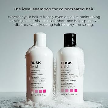 RUSK Locking Hair Shampoo & Color-Safe Cleansing Wash, 10 oz