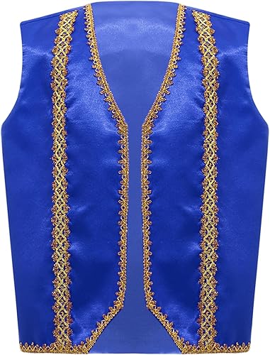 Miniatura 1 de Boys Medieval Steampunk Vest Arabian Prince Pretend Dressy Waistcoat for Fancy Party Halloween