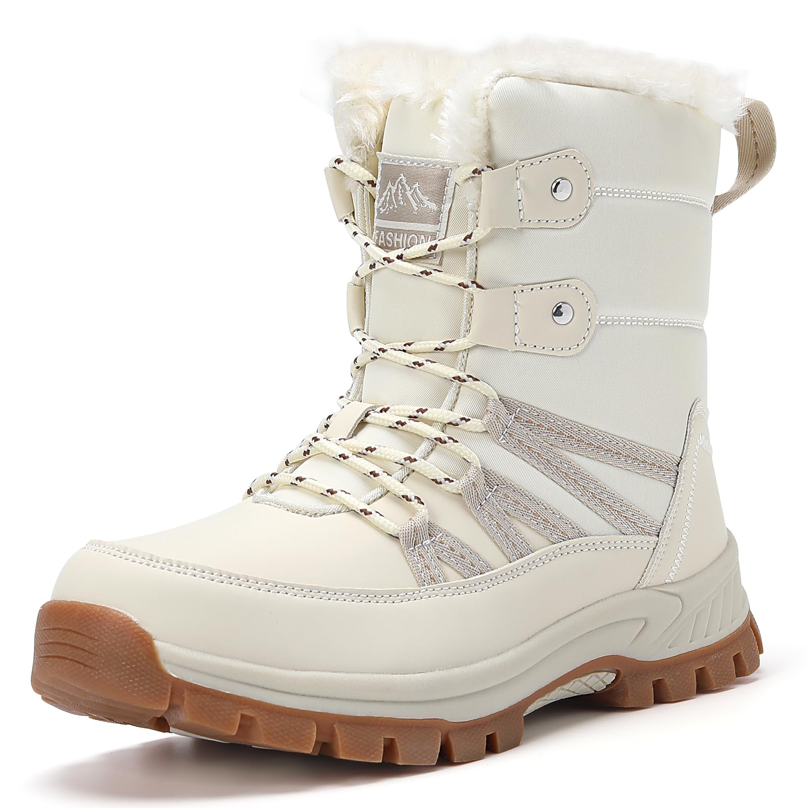 CLYCTIP Damen Schneestiefel Winterstiefel Warm Gefüttert Winterschuhe Wasserdicht Outdoor Trekking Wanderschuhe