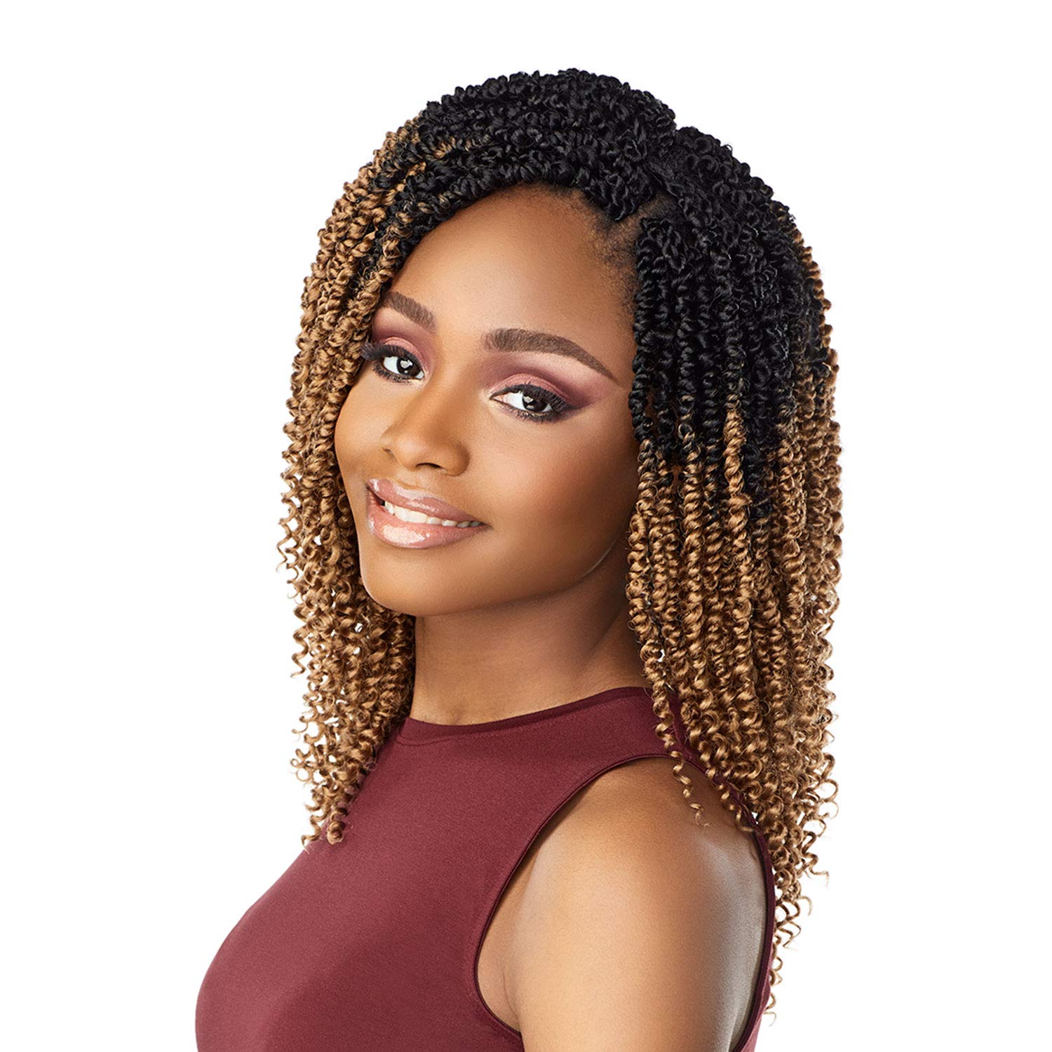 Sensationnel Crochet Braids Lulutress 2X Pre-Looped Skinny Passion Twist 12" (5-PACK, T1B/27)