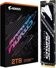 SSD AORUS Gen4 7300 2TB (sem dissipador de calor) PCIe 4.0 NVMe M.2 Unidade interna de estado sólido com velocidade de leitura de até 7300 MB/s, velocidade de gravação de até 6850 MB/s, AG4732TB N